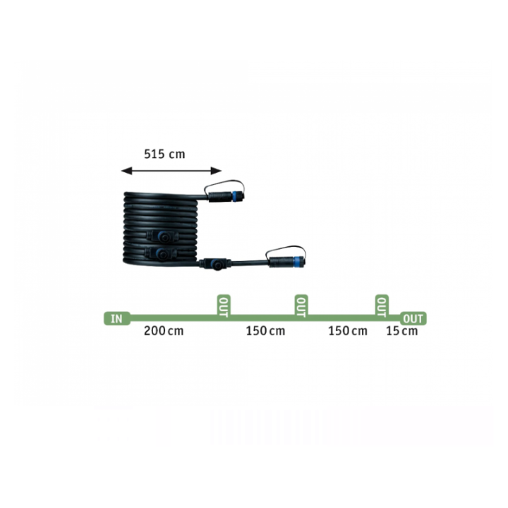 Plug & Shine kabelis 5m (4 jungtys)