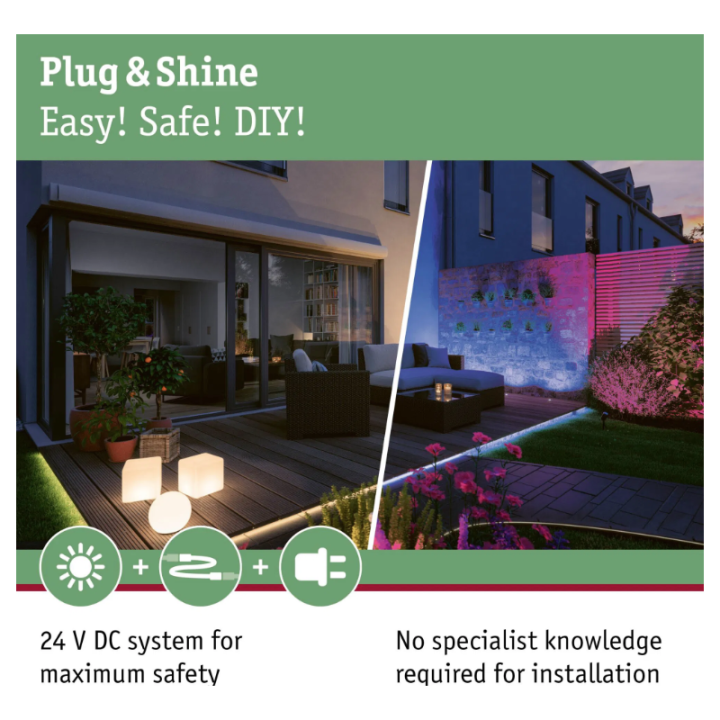 Plug & Shine kabelis 10m - be papildomų jungčių