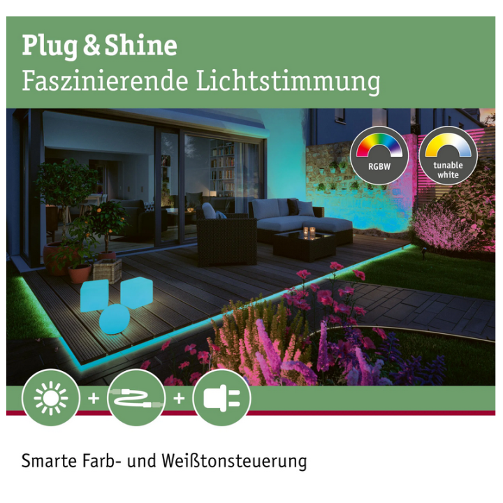 Plug & Shine LED juosta RGBW 39W