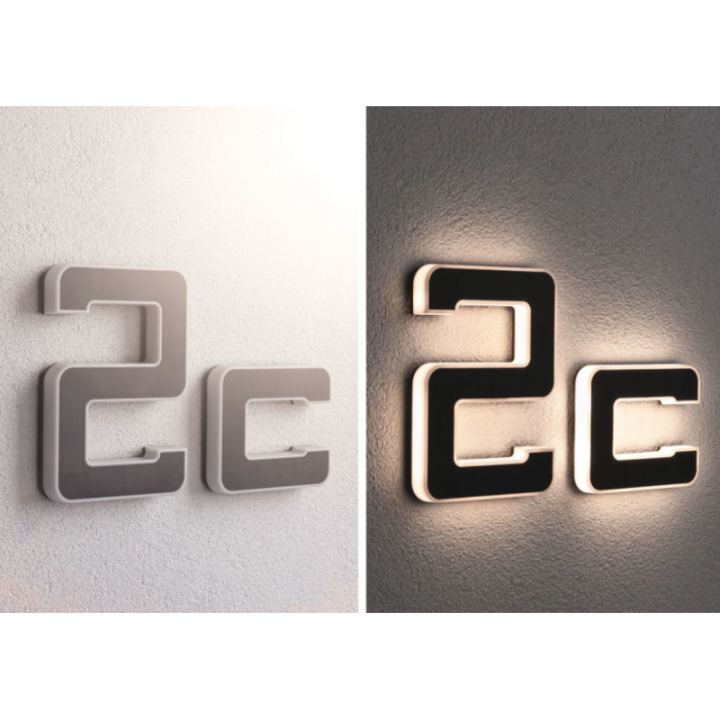 LED namo numerio šviestuvas raidė C