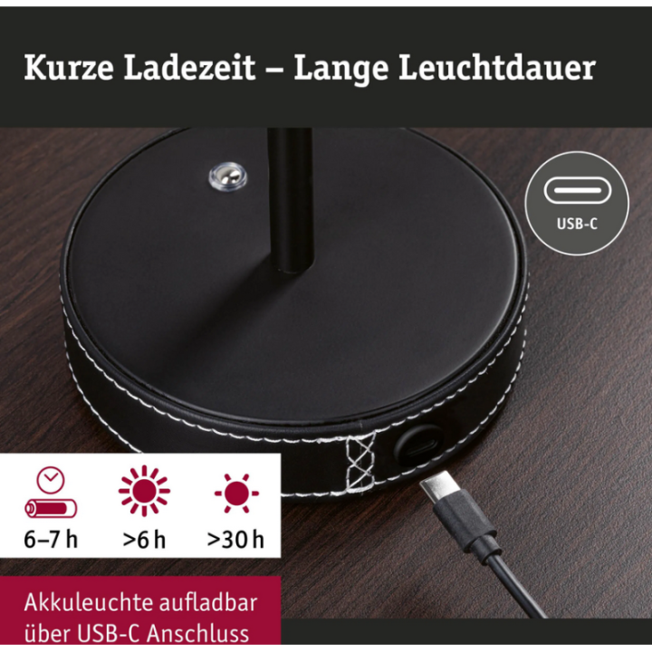 Akumuliatorinis šviestuvas Pellini juodos spalvos, 330x150mm