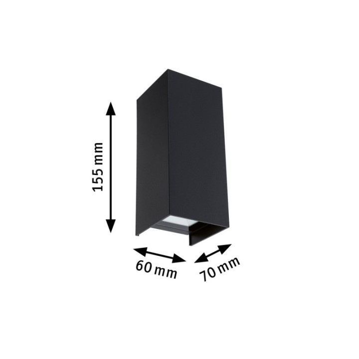 Sieninis šviestuvas Flame 2x2,8W