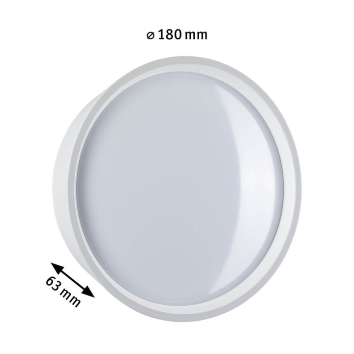 Sieninis šviestuvas Platomo 14,5W, baltos spalvos