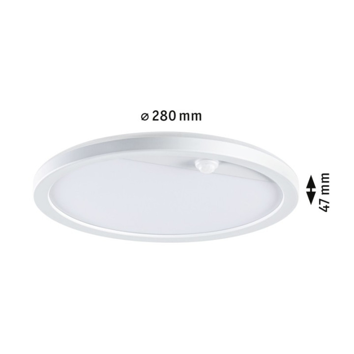 Sieninis šviestuvas Lamina Backlight 14W draugiškas vabzdžiams su judesio davikliu, baltas