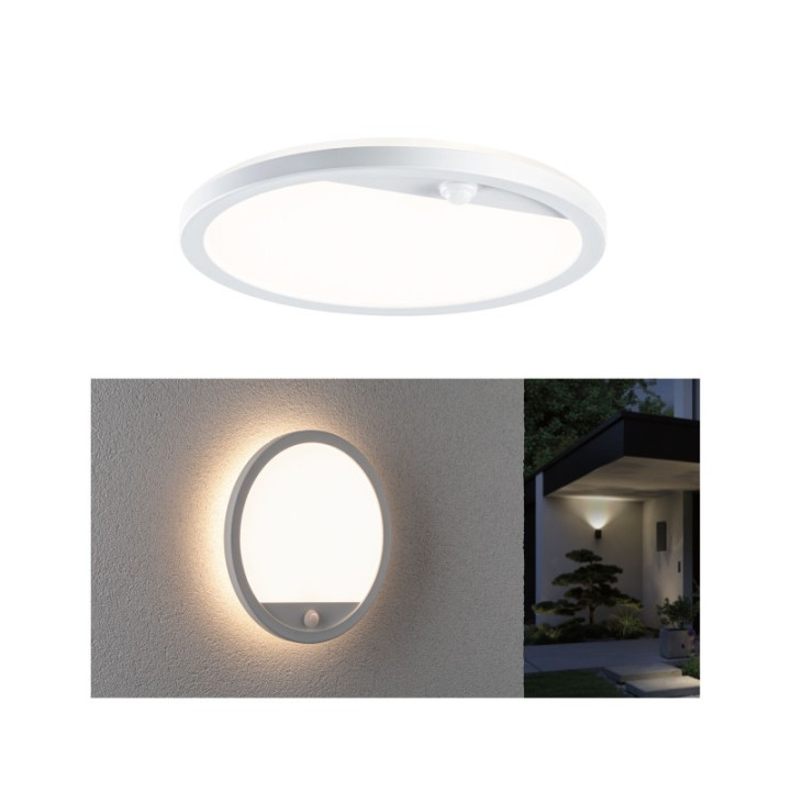 Sieninis šviestuvas Lamina Backlight 14,5W su judesio davikliu, baltos spalvos