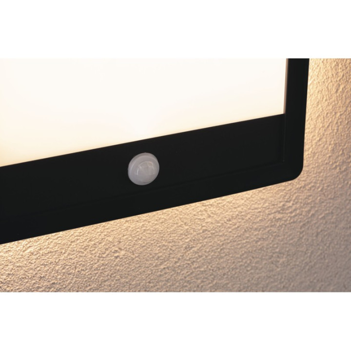 Sieninis šviestuvas Lamina Backlight 14,5W su judesio davikliu, kvadratinis juodas